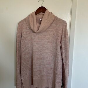 Women's Pink Cowl Neck Sweater